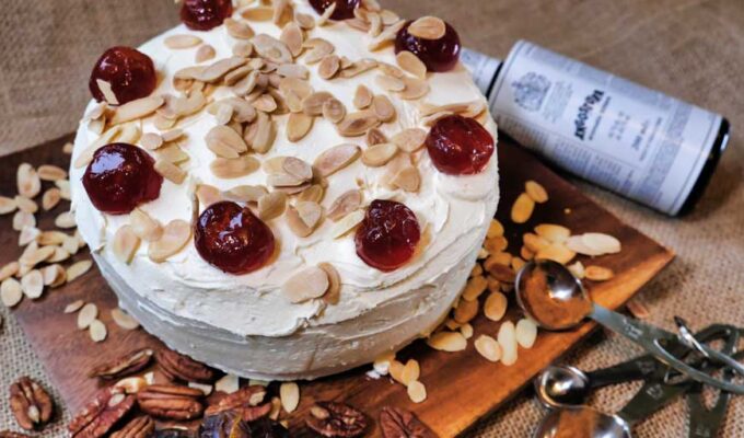 Chocolate spice cake with Port o' Spain frosting