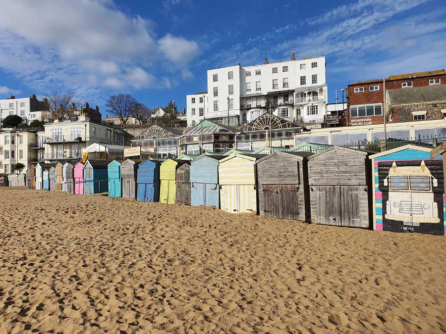 Beach Huts on Viking Bay Broadstairs Kent ©rosemaryandporkbelly