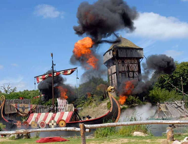 Vikings attacking the village at Puy du Fou Vendée France