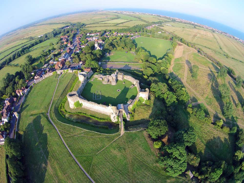 Aerial view of Pevensey Castle, East Sussex © Vicki Burton