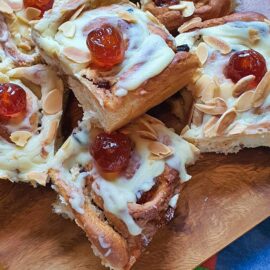 Sticky Simnel buns © rosemaryandporkbelly