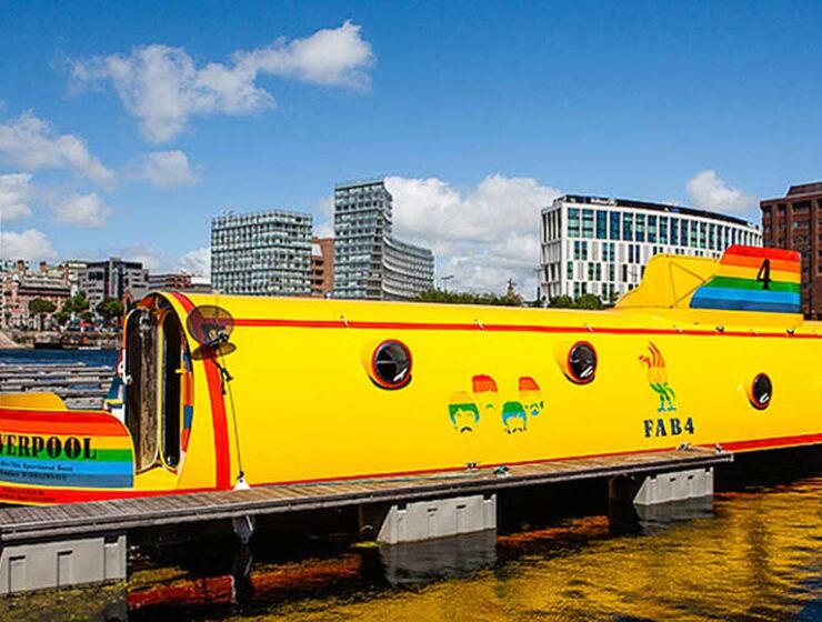 Yellow Submarine moored in Albert Docks Liverpool