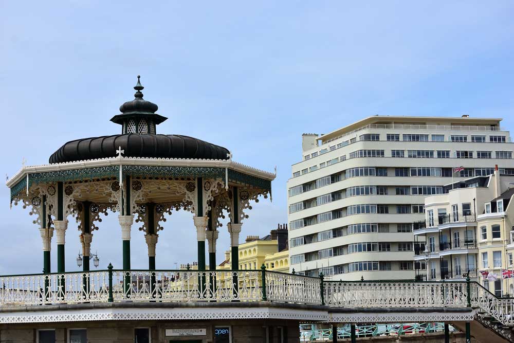 Embassy Court and Brighton Bandstand Seafront Brighton