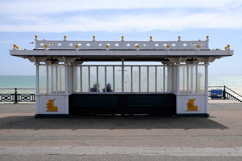 Seafront shelter on King's Esplanade Hove
