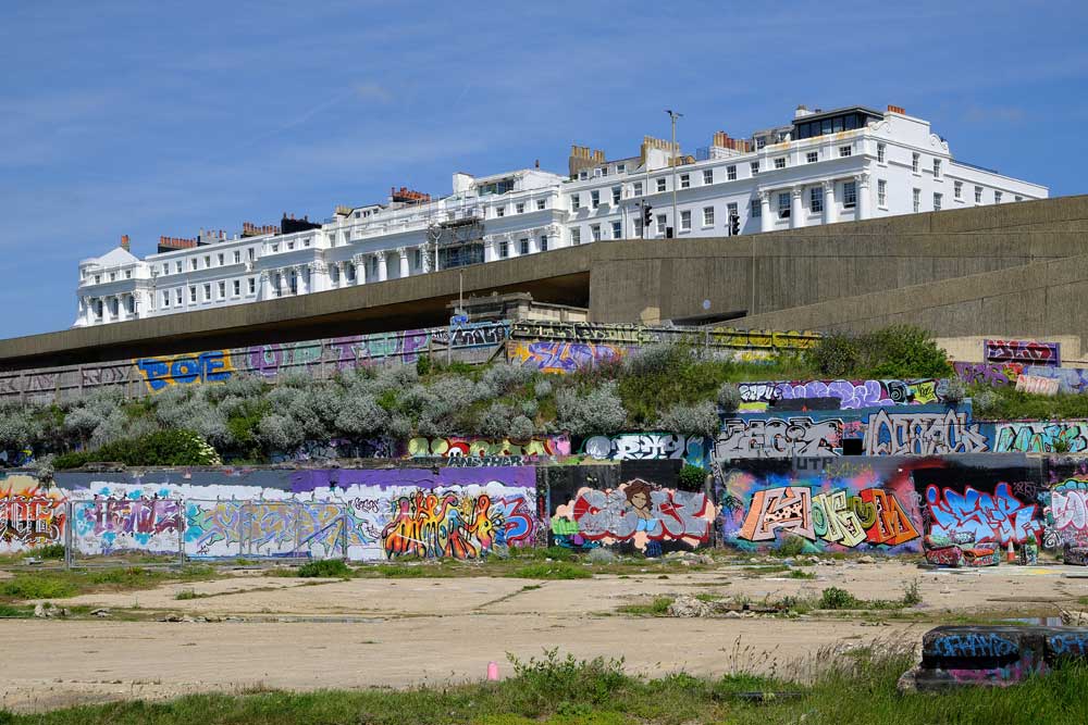 Urban street art at Black Rock Maderia Drive Brighton
