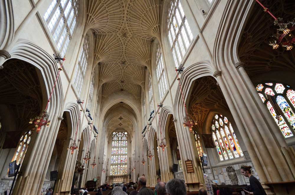 Interior of Bath Abbey UK
