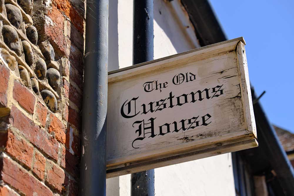 The Old Customs House sign Rottingdean Brighton East Sussex