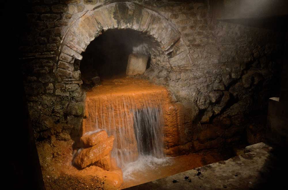 The overflow drain at The Roman Baths Bath