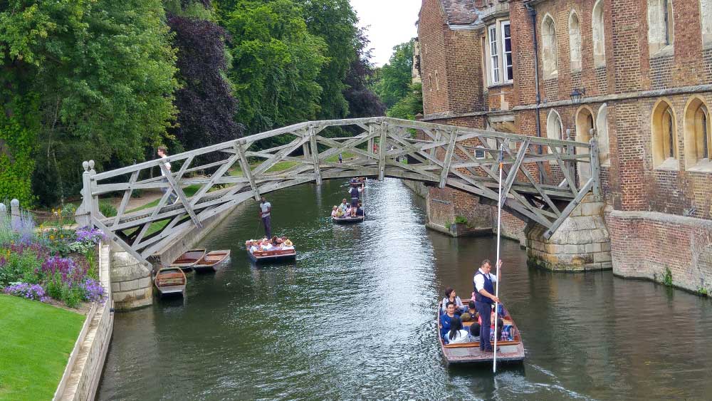 The Mathematical Bridge, River Cam, Cambridge, UK