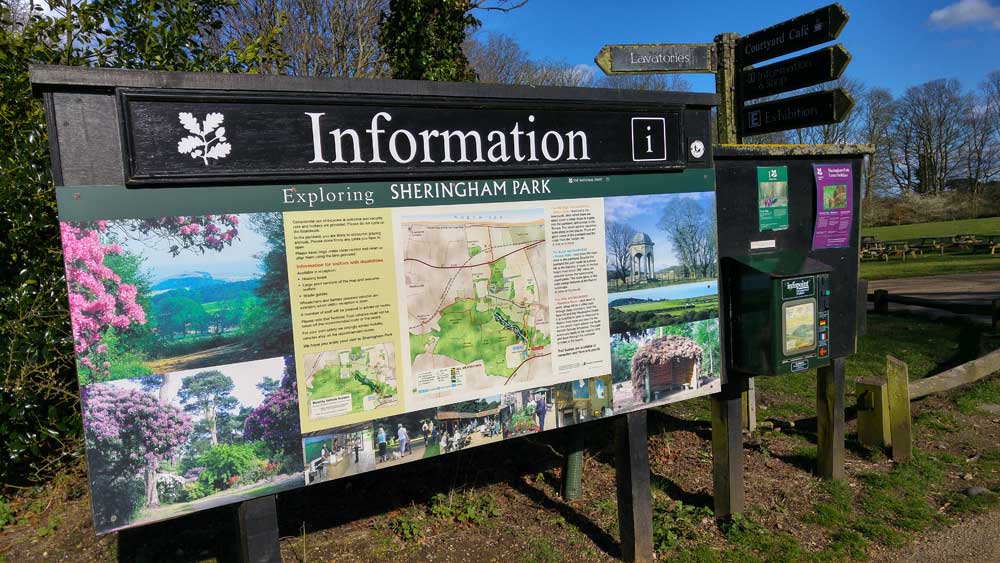 Sheringham Park information board Norfolk