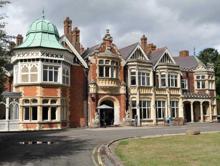 Exterior of Bletchley Park Mansion Buckinghamshire UK