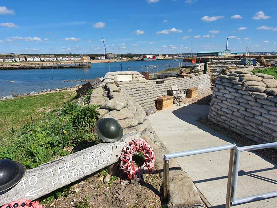 Entrance to the World War One Memorial Trench at Shoreham Fort in Shoreham West Sussex