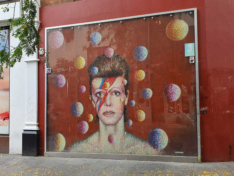 David Bowie mural by Jimmy C Brixton London