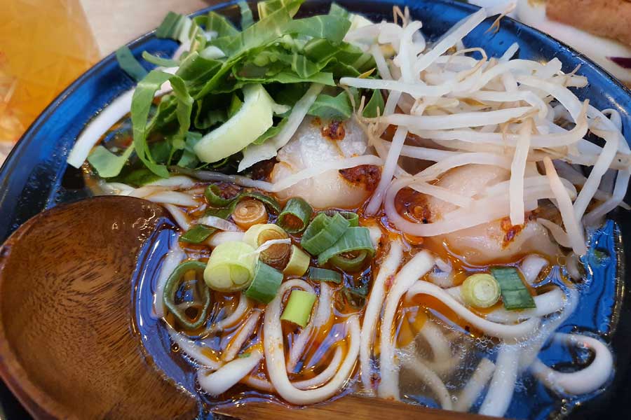 Dumpling noodle soup from Mamalan Brixton London