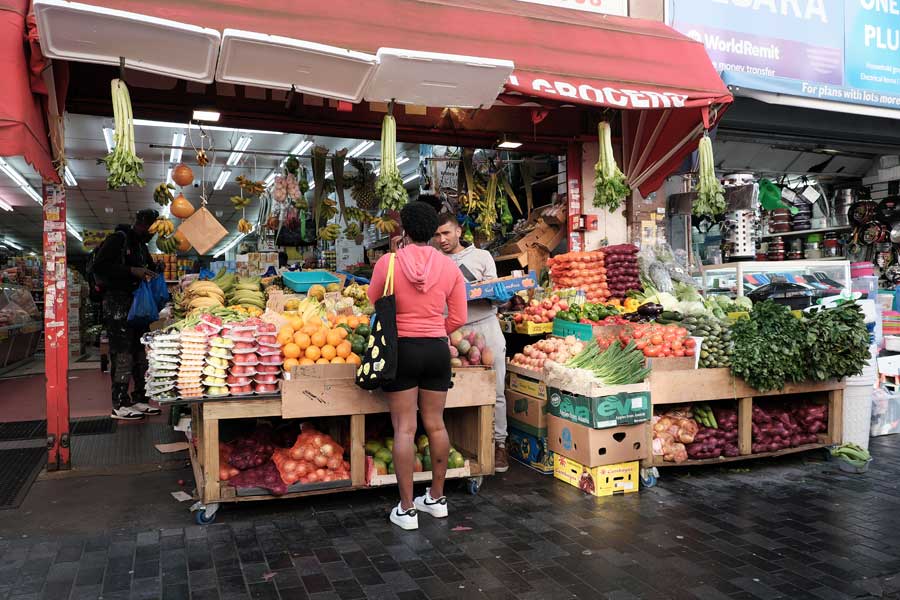 Fresh fruit and vegetable shop Electric Avenue Brixton London