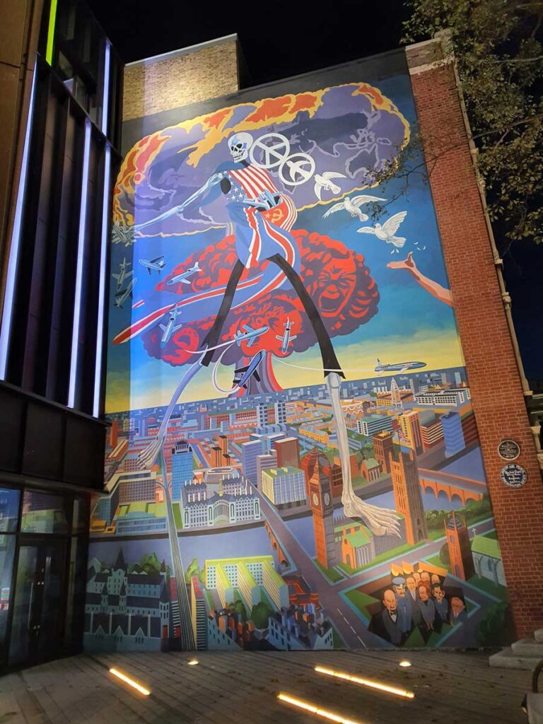 Nuclear Dawn mural by Brian Barnes and Dale McCrea  Coldharbour Lane Brixton London