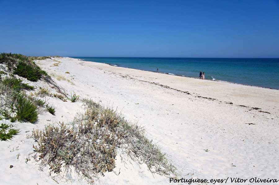 The beach at Ilha do Farol, Portugal
