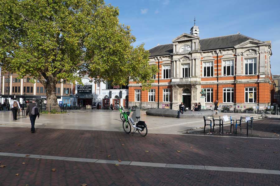 Exterior of the Tate Library Brixton London