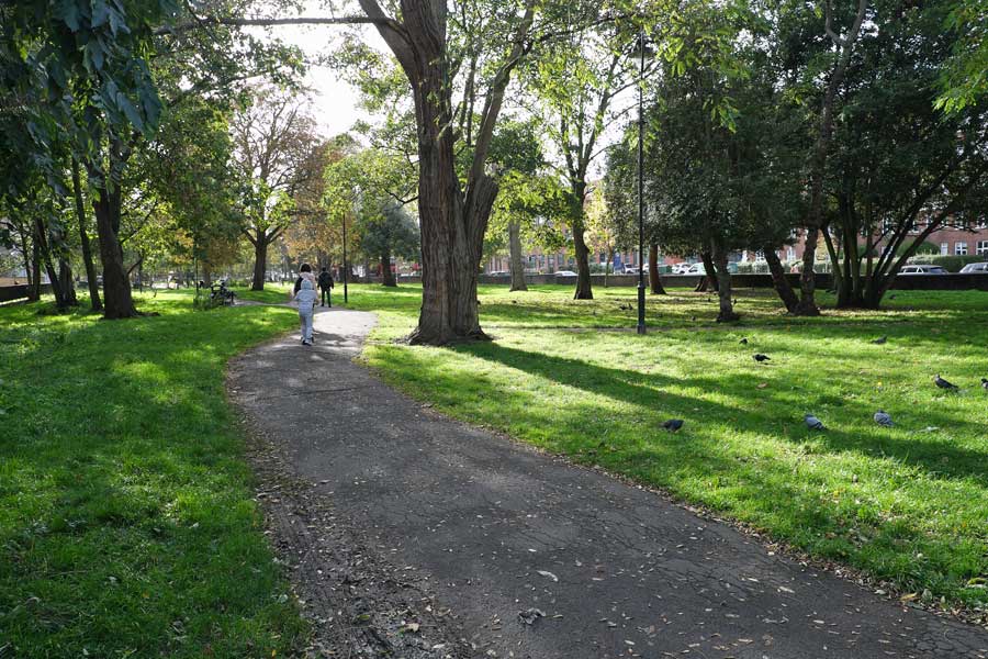 Walk from Lambeth Town Hall to Tulse Hill, via the Rush Common Woodland Walk Brixton London.