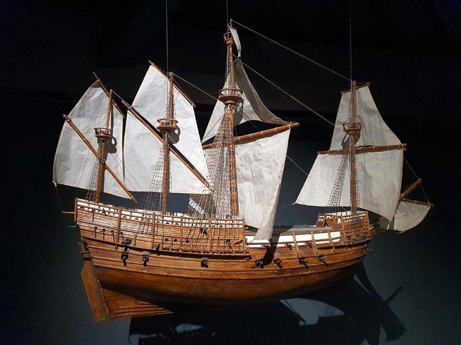 Model of how the Mary Rose may have looked Portsmouth Historic Dockyard