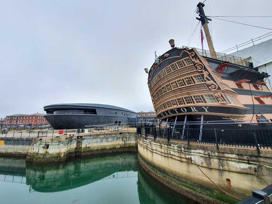 The Mary Rose Museum and HMS Victory in Portsmouth Historic Dockyard