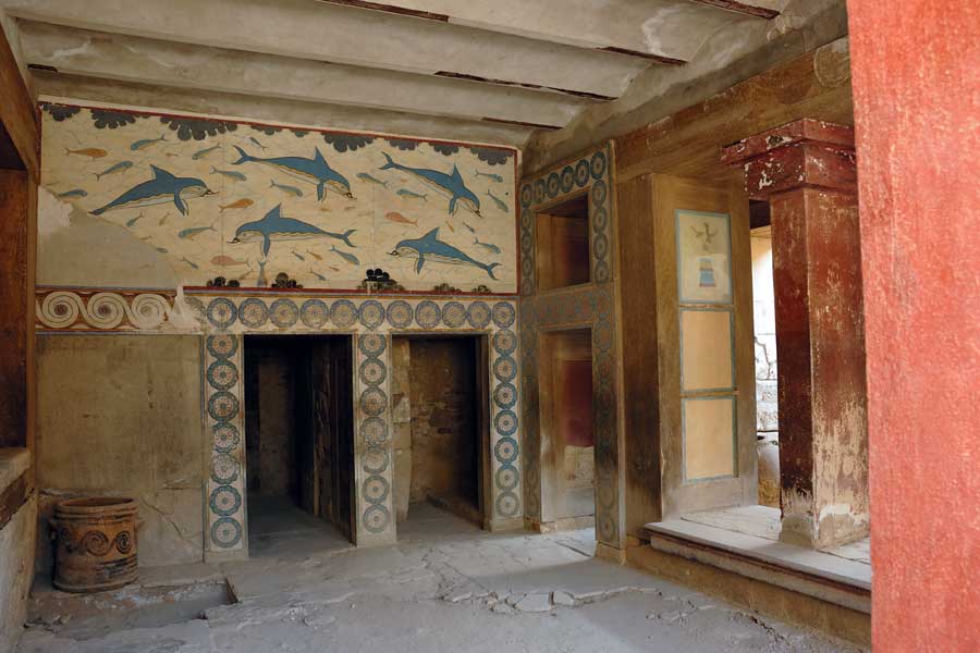Dolphin frieze at Knossos Crete
© rosemaryandporkbelly