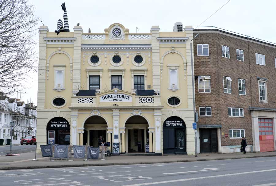 Exterior of Duke of York's Cinema Preston Circus London Road Brighton. Opened 1910 and is almost certainly the oldest surviving purpose-built cinema in continuous use as such in Britain