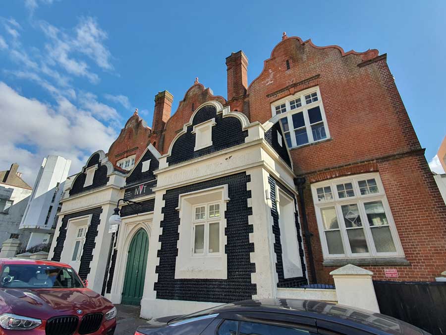 Exterior of New Venture Theatre, Bedford Place Brighton UK