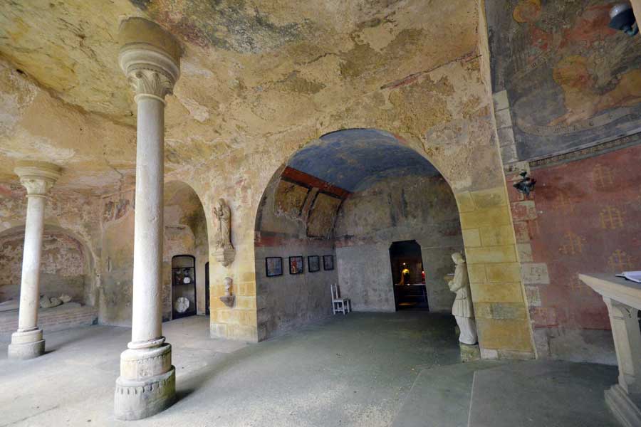 Chapel of St Radegonde a semi troglodytic building in Chinon Indre-et-Loire  France