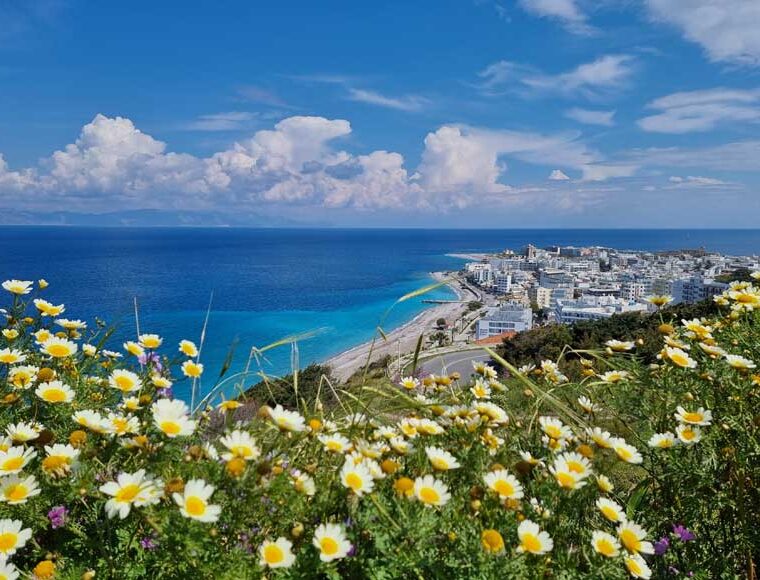 View of Rhodes from Monte Smith, St Stephens Hill