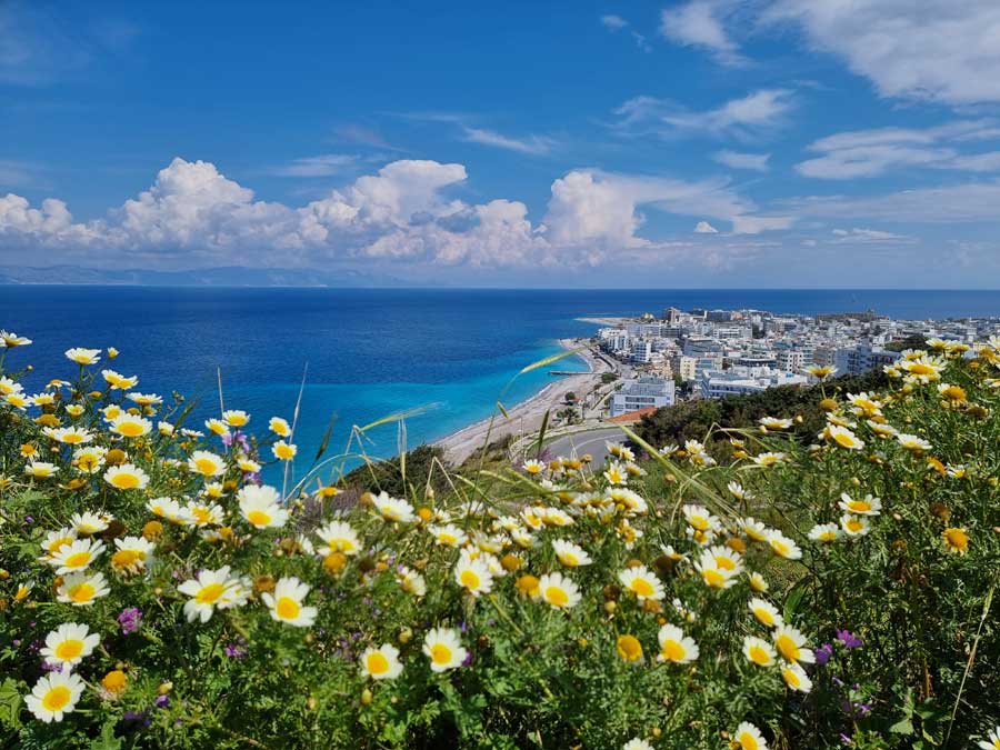 View of Rhodes from Monte Smith, St Stephens Hill