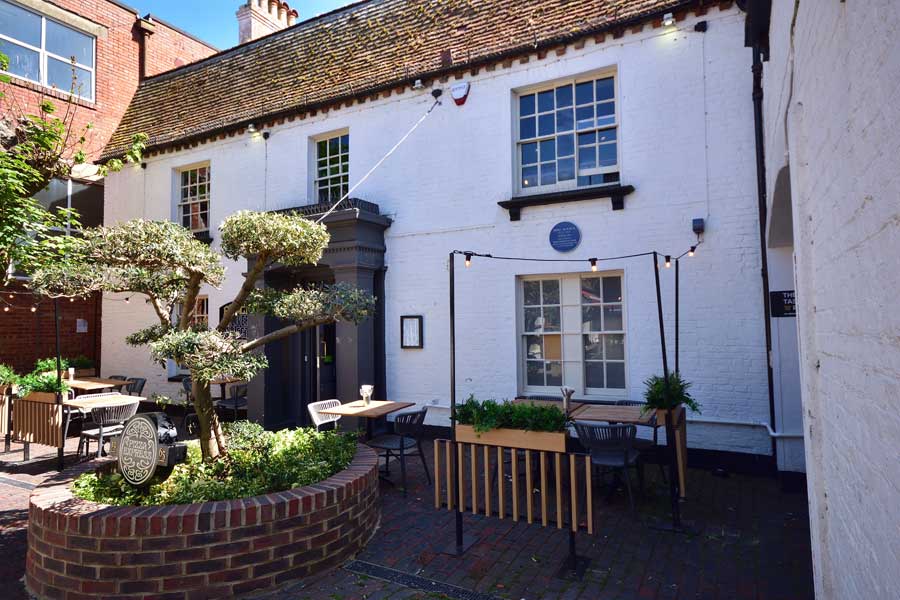 Stanford Cottage the house where writer Jane Austen stayed in 1805 Worthing West Sussex - Currently Pizza Express restaurant