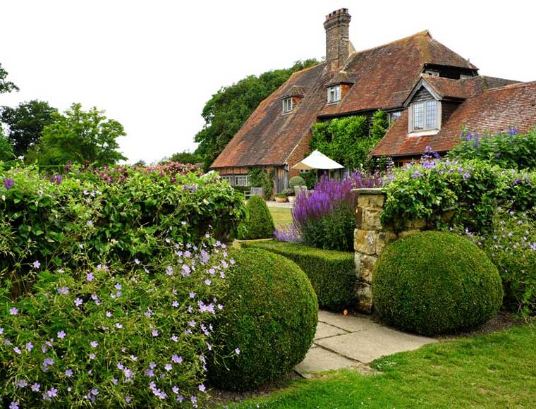 View of 17th century Town Place farmhouse from the East Lawn