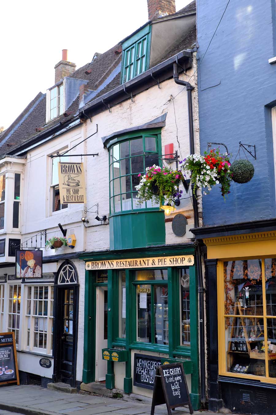 Brown's Pie Shop on Steep Hill Lincoln where T. E Lawrence - the famous Lawrence of Arabia - lived in 1925, while serving at nearby RAF Cranwell.