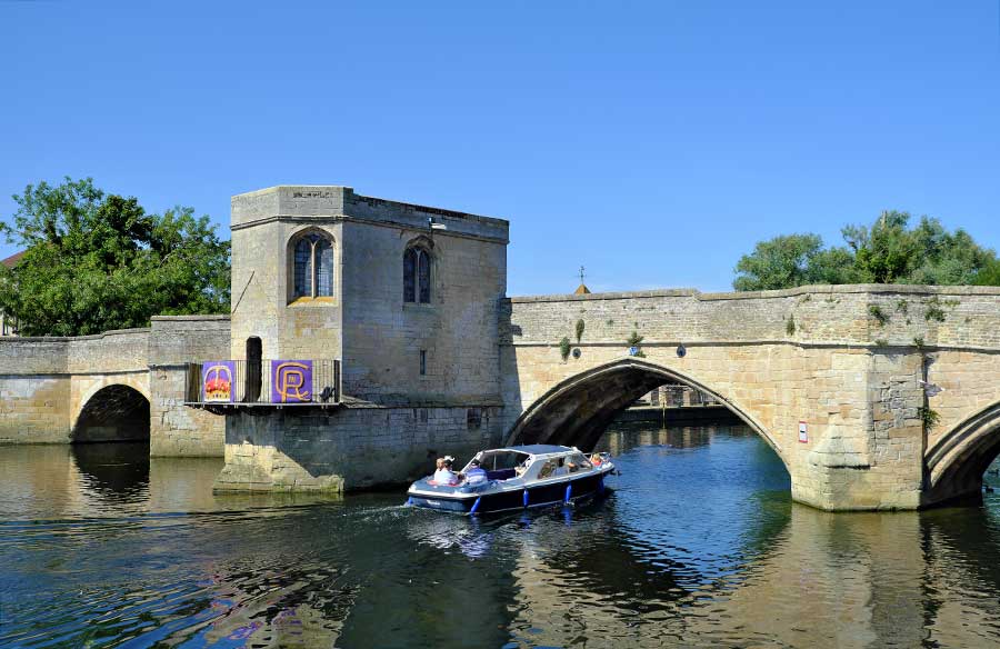 The Chapel of St Ledger on St Ives Bridge over the River Ouse in Cambridgeshire