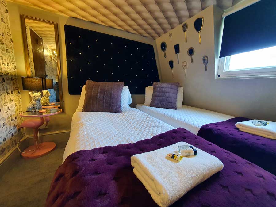 The Looking Glass Bedroom at Looking Glass Cottage Brighton UK