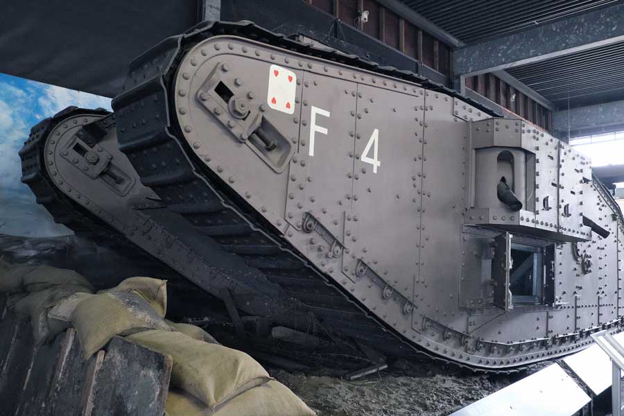 World War I tank ‘Daphne’ at the Museum of Lincolnshire Life, Lincoln UK