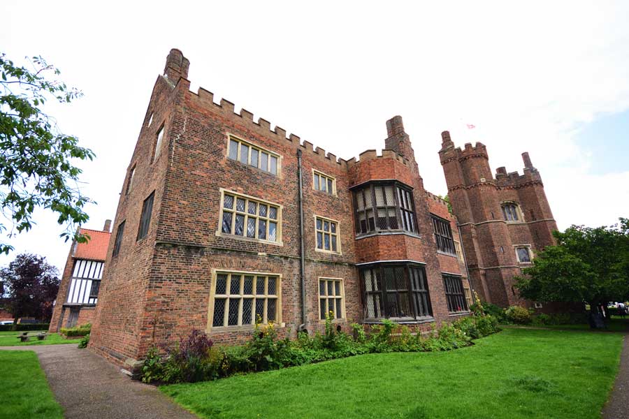 Exterior view of Gainsborough Old Hall, Lincolnshire, UK