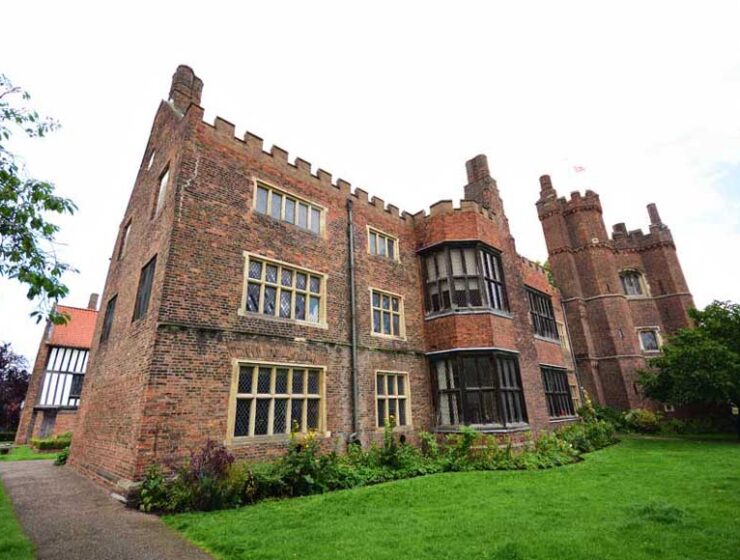 Exterior view of Gainsborough Old Hall, Lincolnshire, UK