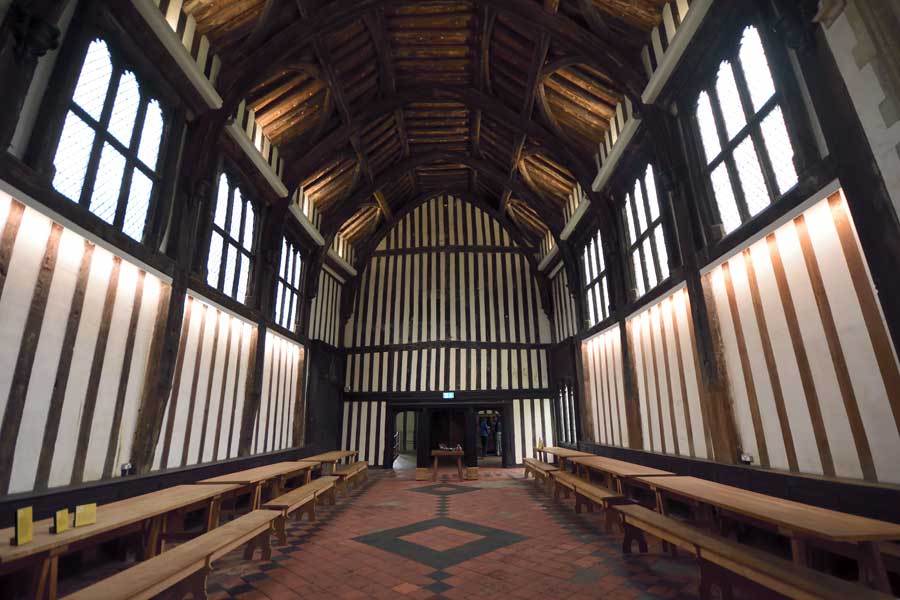 The 15th century Great Hall at Gainsborough Old Hall, Lincolnshire, UK