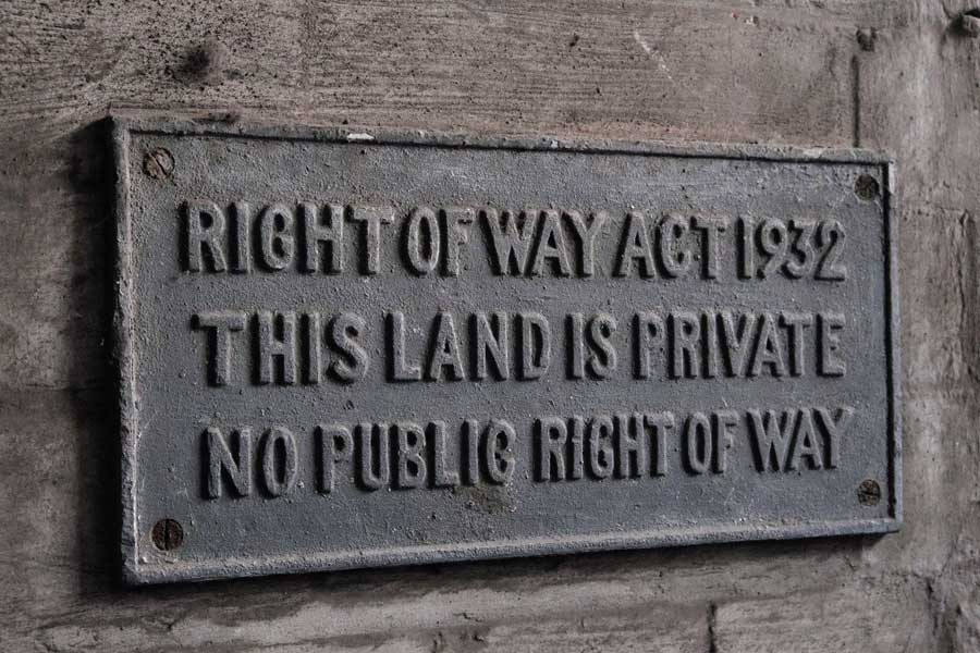 1932 Right of Way Act sign Norwich UK