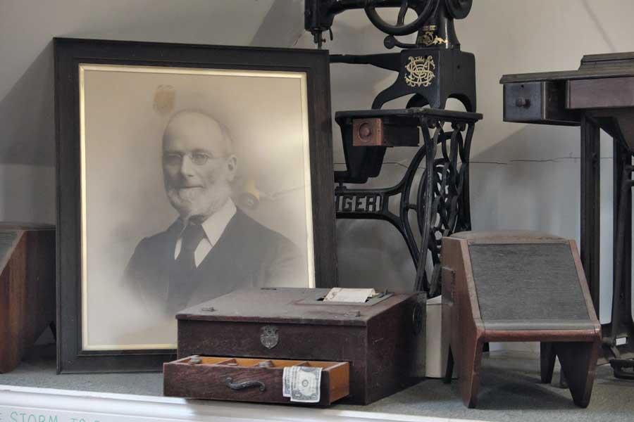 Photograph of James Pond founder of Ponds at Shoebox Experiences museum in Castle Meadow Norwich Norfolk UK