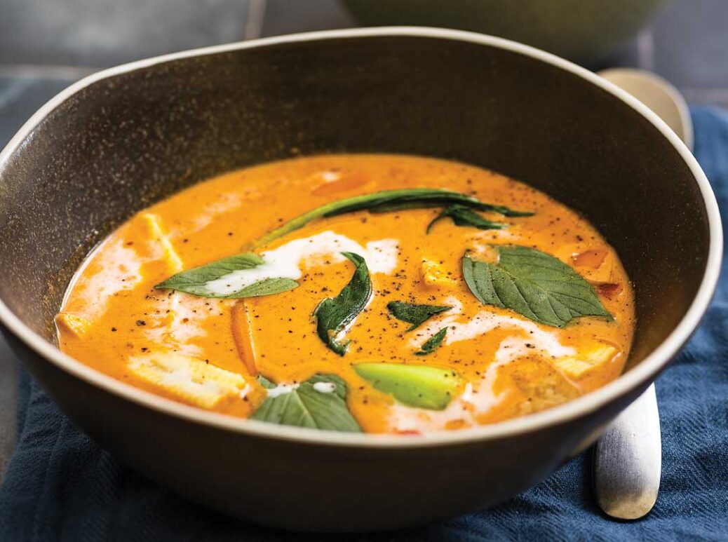 Authentic Thai curry in a bowl