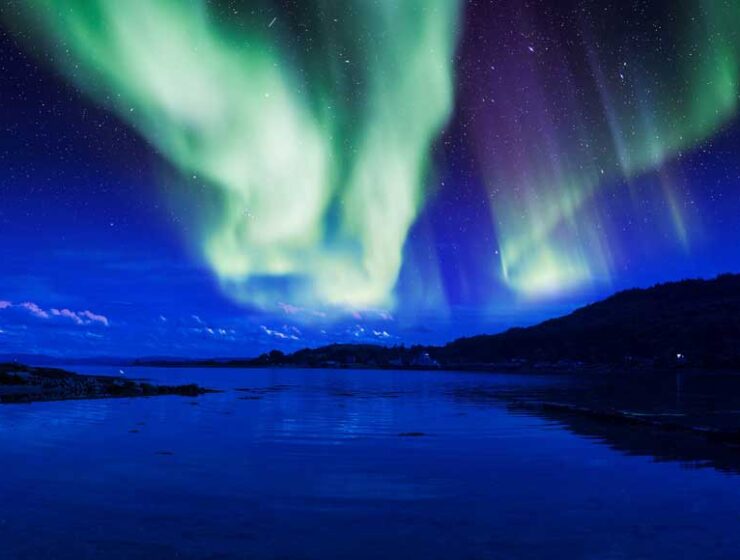 The colours of the Northern Lights in Scotland