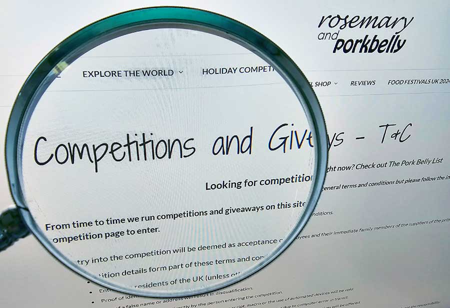 Looking at text on computer screen through a magnifying glass