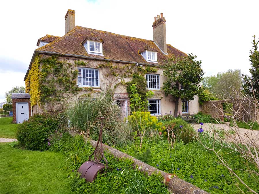 Exterior of Charleston Farmhouse in Firle East Sussex