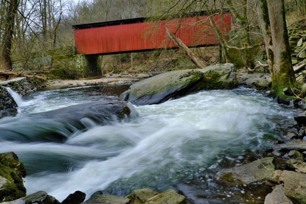 Long exposure of the Wissahickon Creek and Thomas Mill Covered Bridge Wissahickon Valley Park Philadelphia
Great photography spots in Philadelphia