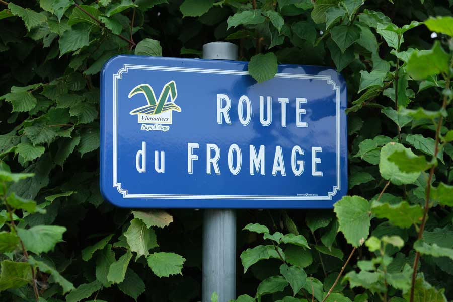 Sign for the Route du Fromage Normandy France
Camembert