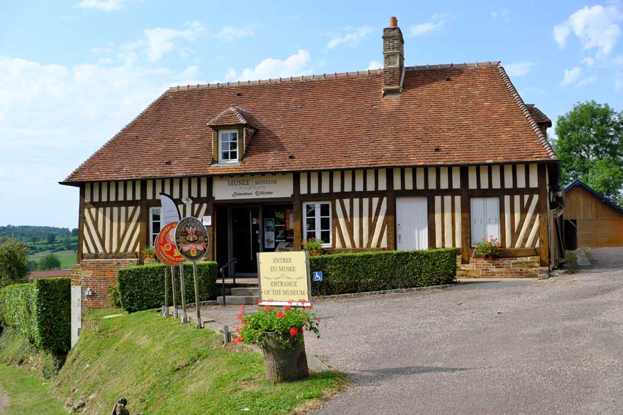 Exterior of the Camembert Museum in Camembert Normandy France