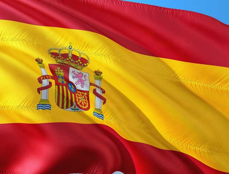 The flag of Spain